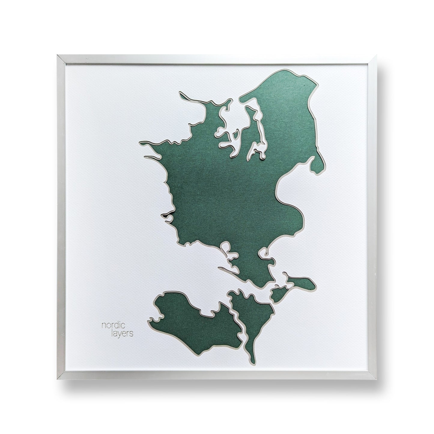 Sjælland inkl. øer - Denmark Collection Slim (32x32 cm)