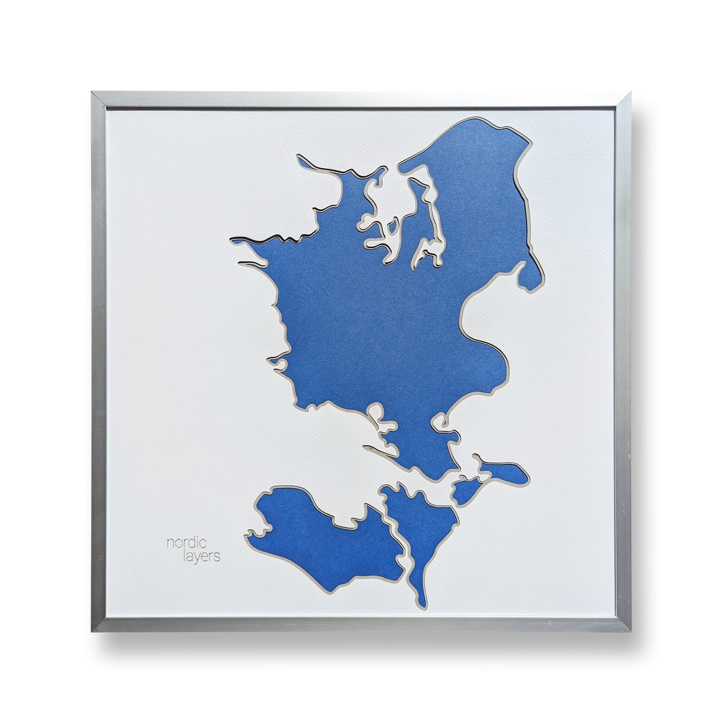 Sjælland inkl. øer - Denmark Collection Slim (32x32 cm)